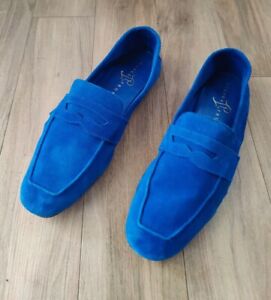IVANKA TRUMP BLUE SUEDE FLATS LOAFERS SIZE 8.5M