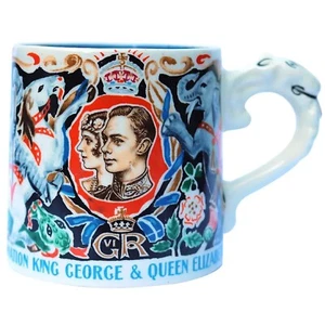 Myott pottery Dame Laura Knight King George Queen Elizabeth Coronation Mug 1937 - Picture 1 of 6