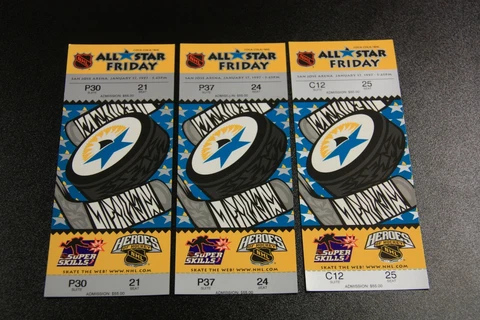 NHL All Star Friday Super Skills Ticket Stub | January 17 1997 Cover