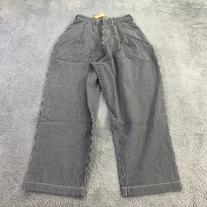 LF Markey Pants Womens 4 US Blue Stripe Mega Slacks Chino Wide Leg Baggy 8 UK - Picture 1 of 8