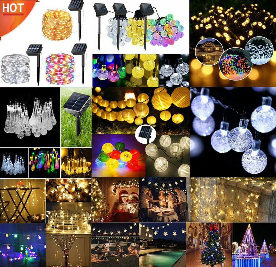 Waterproof LED Solar String Light Lights Copper Star Fairy Outdoor Garden Party - Image 1 of 1