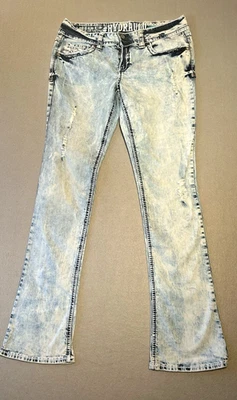 Pantalones de mezclilla hidráulicos para mujer 13/14 Bailey Micro Bootcut lavado claro adornados  Foto 1 de 4