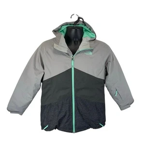 North Face Girls Insulated DryVent Jacket Grey Aqua Size XL Girls Brianna Jacket - Picture 1 of 12