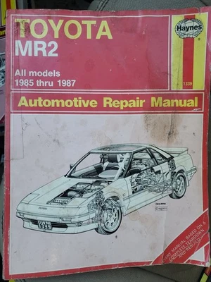 Toyota MR2 manual de reparación feo 1985 1986 1987 Foto 1 de 4