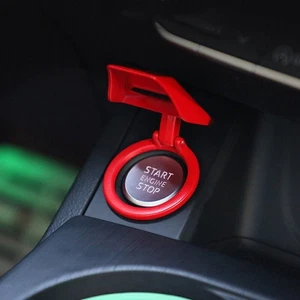 Engine Push Button Switch Cap Cover Decor Easy Installation Black & Red - Picture 1 of 12