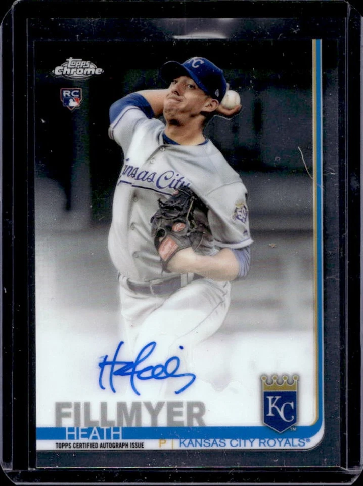 2019 Topps Chrome Heath Fillmyer Rookie Auto Rookie #RA-HF Royals - Image 1 of 2