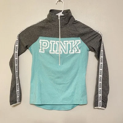 Victoria’s Secret PINK ULTIMATE Ropa Deportiva Top Chaqueta Talla Pequeña Verde/Gris Foto 1 de 4