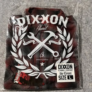 Dixxon Flannel The Count Herren Hemd Large rot kariert Langarm Druckknöpfe Dracula - Bild 1 von 6