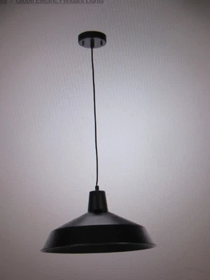 Colgante Globo Eléctrico 1 Luz Negro Mate Luz Granero Foto 1 de 4