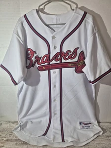 Maglia Majestic Atlanta Braves Mark Teixeira Home bianca taglia 48 - Foto 1 di 9