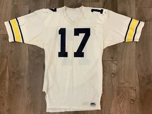 Michigan Wolverines Game Used Worn Football Jersey Sand Knit 17 70’s 80’s Gr. 44 - Bild 1 von 13