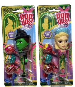 Wicked The Movie Glinda Elphaba Pop Ups! Lote 2 soportes para piruletas Flix Candy - Imagen 1 de 4