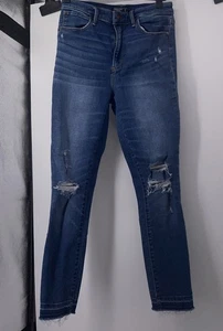 Abercrombie & Fitch Womens 4/27 Blue Jeans Simone High Rise Ankle Button Fly A&F - Picture 1 of 13