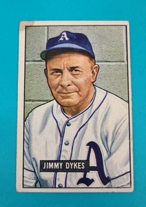 1951 Bowman #226 Jimmy Dykes Philadelphia Athletics BASEBALL Card 3C - Picture 1 of 2