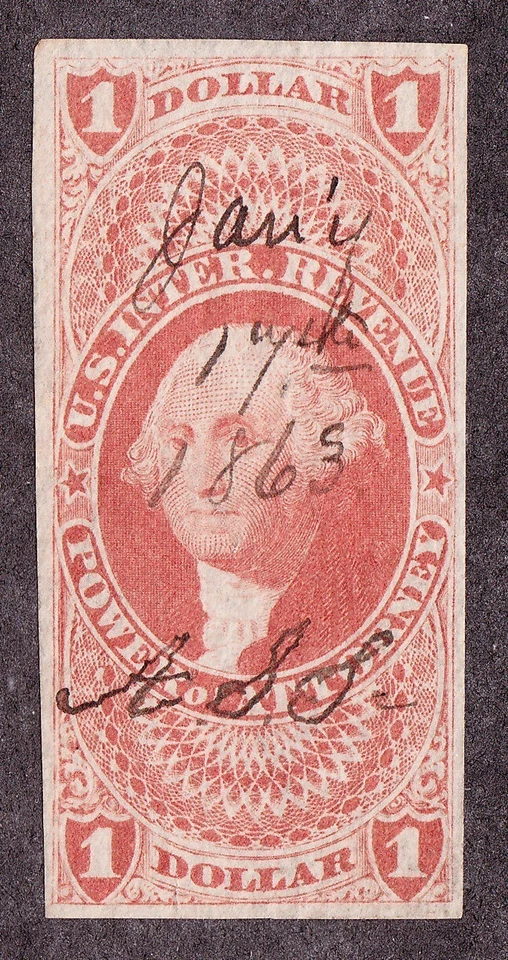 US R75a $1 Power of Attorney 1st Series Revenue Used VF-XF - Image 1 of 1