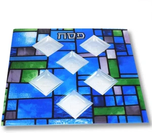 Placa seder de vidrio pintado para Pascua ""Vidrieras"" cuadrado 13,5 - Imagen 1 de 3