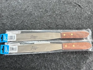2 Ateco 1388 Edelstahl 8" Klinge gerade Backen Glasur Spatel, Holzgriff - Bild 1 von 5