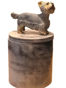 Hundeurne mit Yorkshire Terrier Figur • 250ml • personalisierbar • Tierurne Hund - Afbeelding 1 van 4
