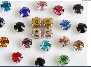 Piedras de joyería Ø 5,5 mm Chaton Crystal cristal pulido montura de metal - Imagen 1 de 15
