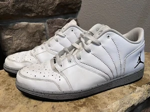 Jordan 1 Flight 4 Mens Size 12 Shoes White Grey Premium Athletic Sneakers - Picture 1 of 11