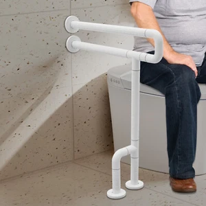 Barras de agarre para discapacitados de 23,6" x 27,5" rieles pasamanos de inodoro barra de seguridad para baño mano - Imagen 1 de 20