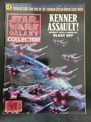 STAR WARS GALAXY COLLECTOR MAGAZINE 1998 PREMIERE ISSUE! FOLDOUT POSTER! - Image 1 of 2