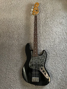 Fender Standard Jazz Bass Vintage 1995 Black Pearloid MIM 4-String Bass Guitar - Picture 1 of 12