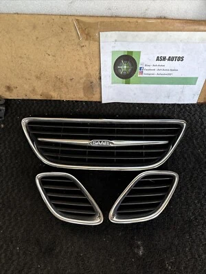 SAAB 93 9-3 2003-07 - COMPLETE FRONT BUMPER GRILLE SET 12787225 12787227 #GSJ - Image 1 of 4