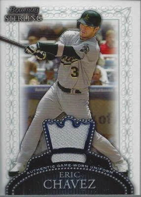 2005 Bowman Sterling #EC Eric Chavez Jersey - Image 1 of 2