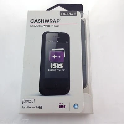 Funda billetera móvil Incipio Cashwrap ISIS iPhone 4 4S AT&T negra valor minorista $69 Foto 1 de 4