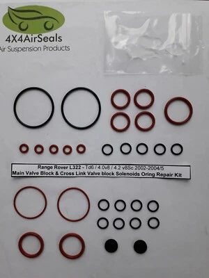  Range Rover L322 Air Suspension Valve Block Solenoids Complete Oring Repair kit - Image 1 of 4