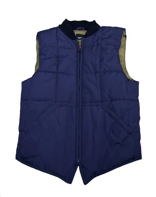 Жилет-пуховик для мальчиков Gap Kids синий коричневый размер большой б/у в отличном состоянии - Изображение 1 из 3