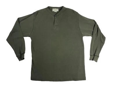 Camisa Henley American Eagle De Colección Para Hombre Mediana Marrón Tejido Waffle Térmica Usada en Excelente Condición Foto 1 de 4