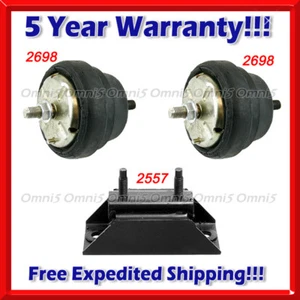 M414 Fits 1989-1993 Ford Bronco F150 F250 F350 4.9L Motor & Trans Mount Set 3pcs - Picture 1 of 3