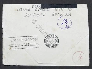 WWII - Lettera da prigioniero italiano - Campo N. 5 - Sud Rhodesia - Aprile 1943 - Picture 1 of 3