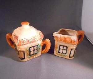 Vintage Landhausgeschirr Zuckerdose und Milchkännchen Made in Japan. - Bild 1 von 8