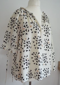 Brand new Per Una M&S Flax linen & Cotton relaxed fit blouse 12 - Picture 1 of 17