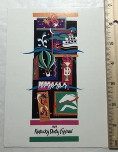 1989 Kentucky Derby Festival Oversized Postcard - Picture 1 of 2