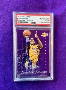 KOBE BRYANT 2013/14  PANINI PRESTIGE #1 FRANCHISE FAVORITES AUTHENTIC AUTO RARE! - Picture 1 of 5
