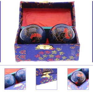 2x 40mm Dragon Baoding Balls Healthy Exercise Stress Relaxation Therapy - Picture 1 of 5