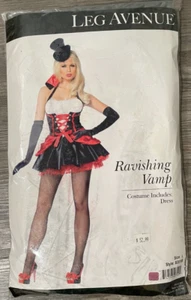 Sexy Vampire Costume by Leg Avenue WITH Fishnets, Size L, BRAND NEW - Picture 1 of 8