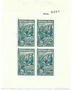 ESPAÑA locales Moncada y Reixac Teruel 1937 ** MNH Guerra Civil - Imagen 1 de 1