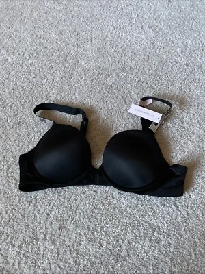 Бюстгальтер Victoria's Secret 36A очень сексуальный пуш-ап черный блестящий ремень бюстгальтер добавляет 1 чашка VS - Изображение 1 из 4