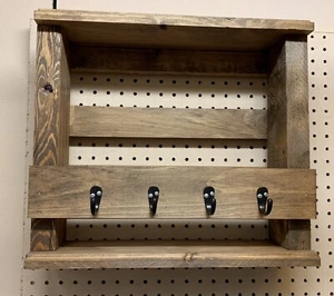 CUSTOM MADE WOODEN KEY/MAIL STATION - Picture 1 of 4