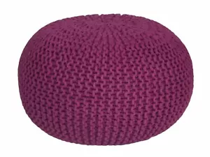 Sitzpuff Sitzpouf Sitzhocker Bodenkissen Ottonmane extra hoch Violett Baumwolle - Bild 1 von 1