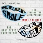 Keep smile svg, Lips svg, Commercial use svg, Good vibes SVG, Digital File