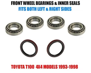 Toyota T100 4WD Front Wheel Bearings & Seals Set 1993-1998 - Picture 1 of 1