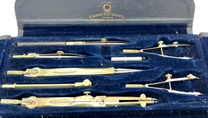Dietzgen Antique Complete Wallet Case of Drafting Instruments - 1902-31 Release - Picture 1 of 4