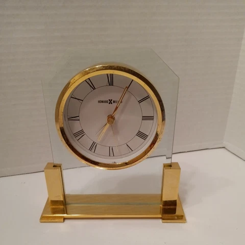 Howard Miller Paramount Mantel Clock/Alarm Clock, Polished Brass - 613573 Cover