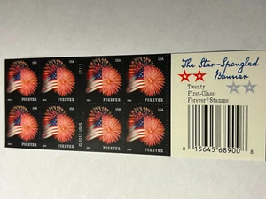 U. S. Forever Stamp Booklet SC 4869a Ft. McHenry Flag and Fireworks PL 1111 MNH - Picture 1 of 2